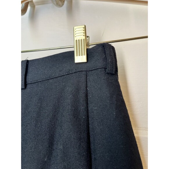 J Crew sz 6 High Rise Italian Merino Wool Black Pleated Front Slacks Dress Pants - Picture 5 of 12